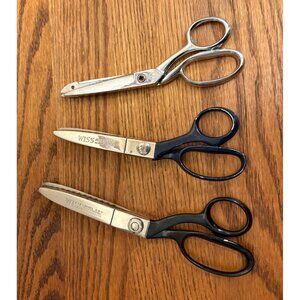 Vintage Wiss Scissors Set Of 3 - CB9 Pinking Shears SN7 Shears & Chrome Serrated